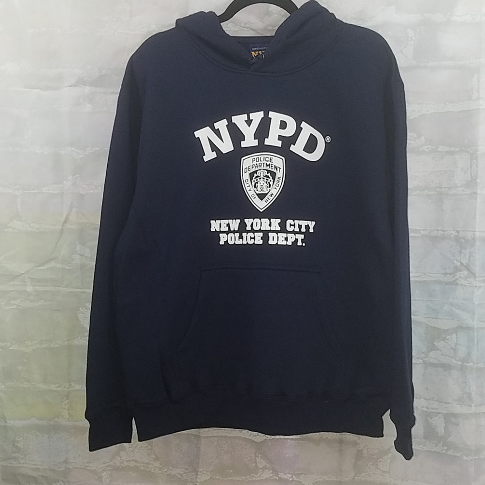 Navy Blue & White NYPD hoodie sweatshirt N…